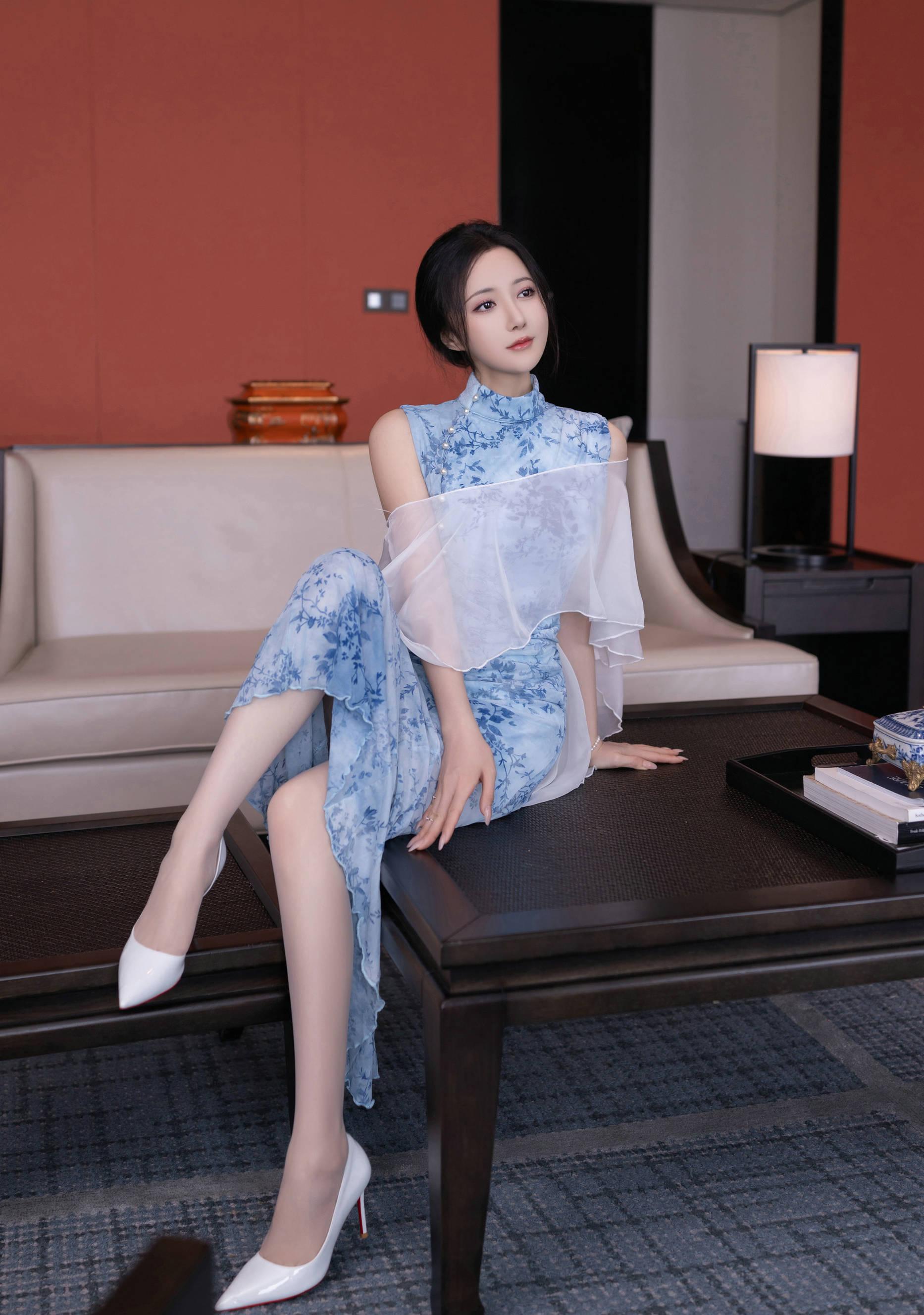 秀人付费 鱼子酱Fish 诱人私拍福利 青瓷透视网纱117P 5