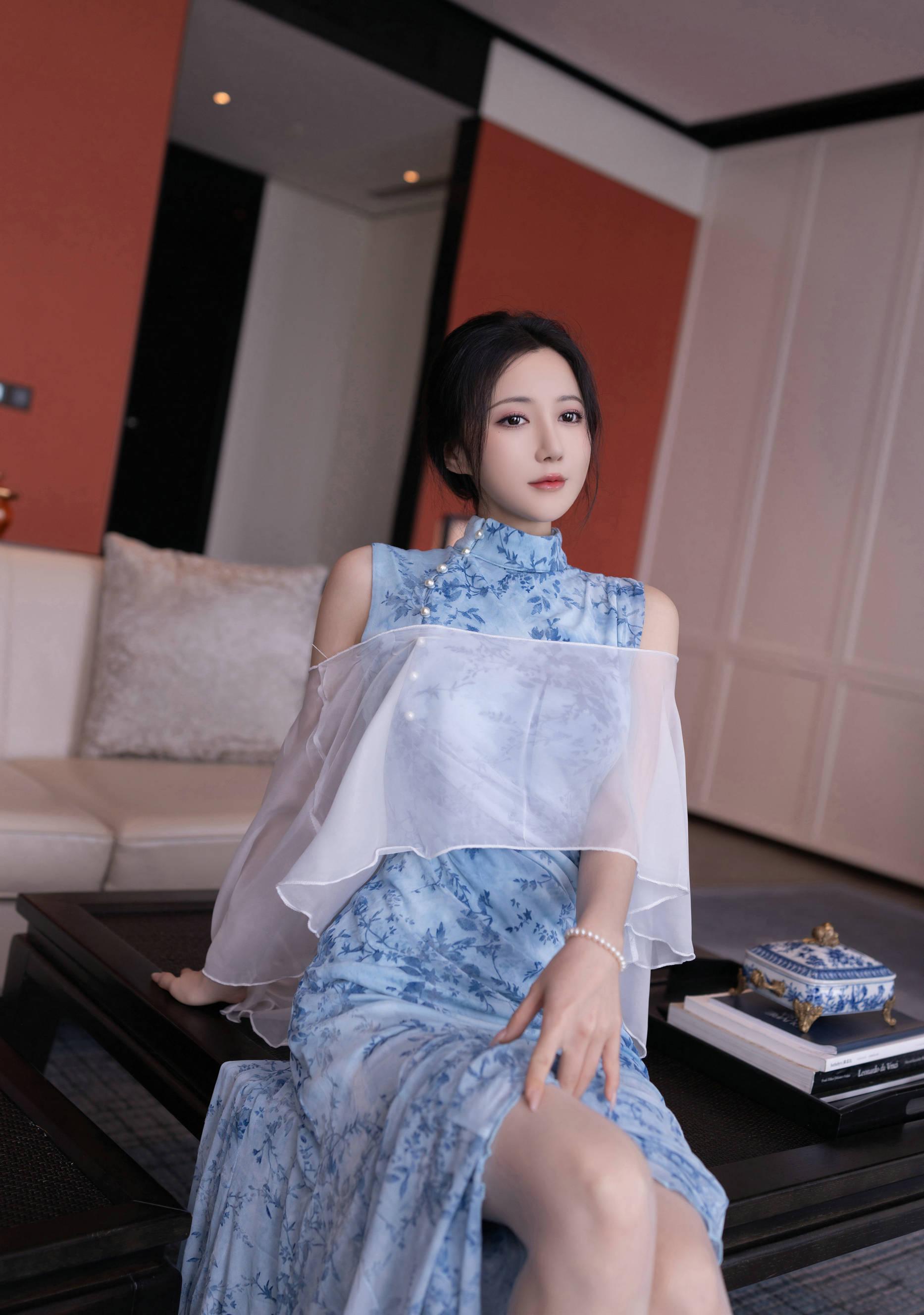 秀人付费 鱼子酱Fish 诱人私拍福利 青瓷透视网纱117P 7