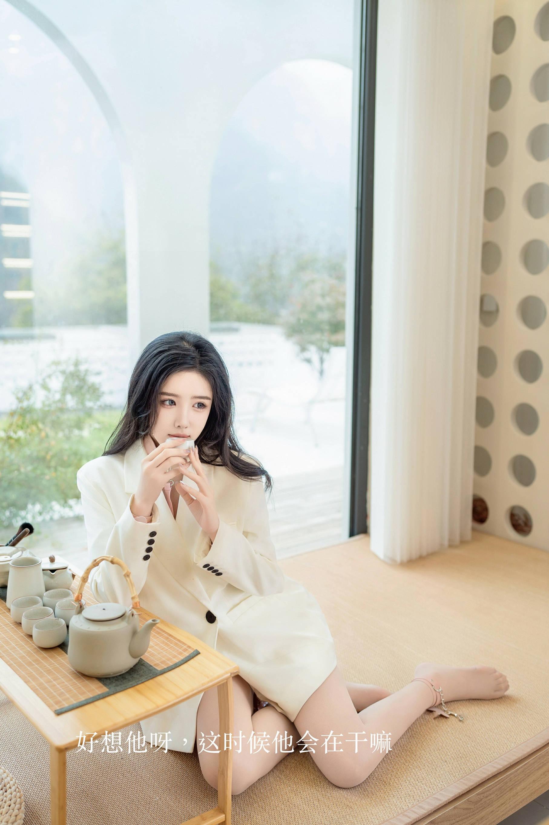 [Paid Model Content] Yuan Yuan Tempting Private Photoshoot Benefits See-through Lace Private Tea Time 82P 2