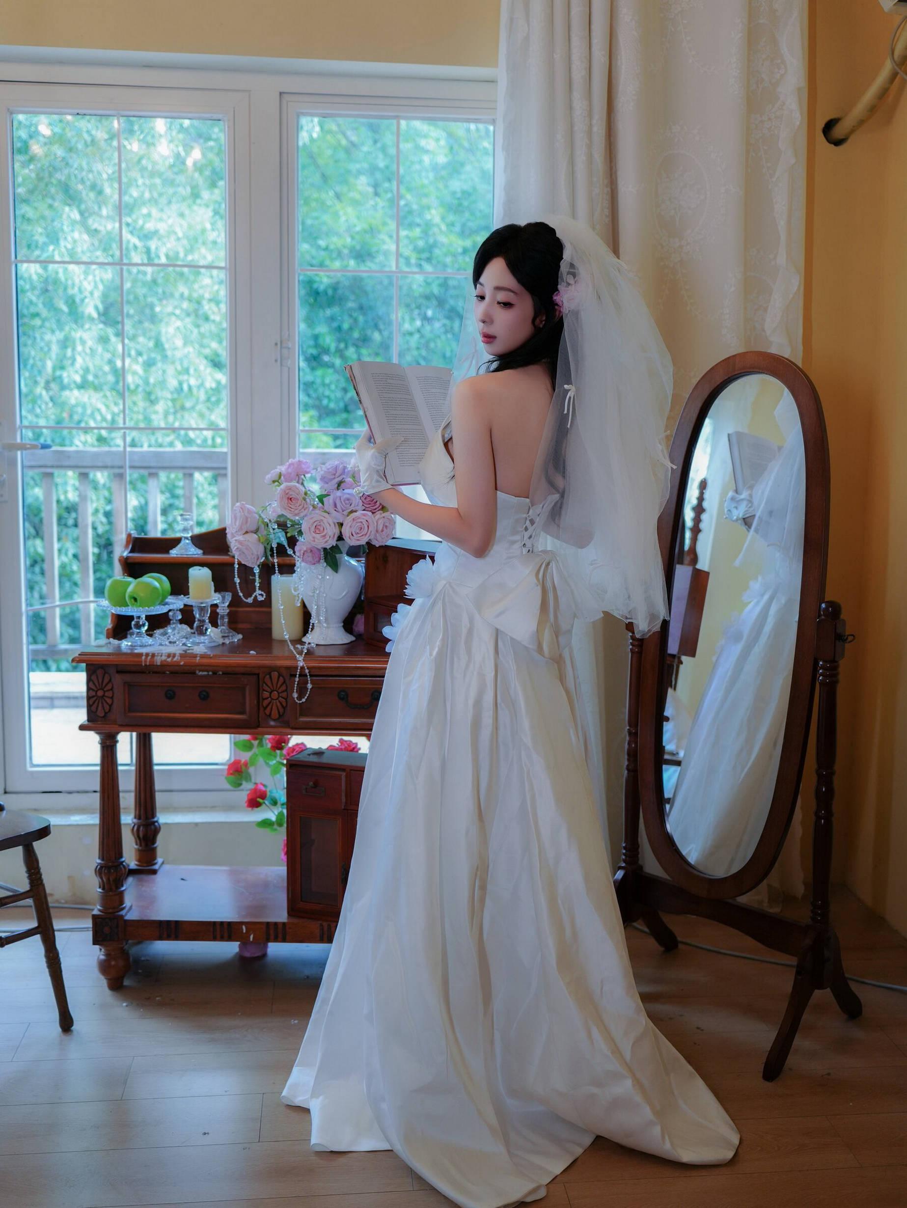 [Featured] Zhuzhu molly Alluring Private Photoshoot Benefits White Wedding Dress 79P 4