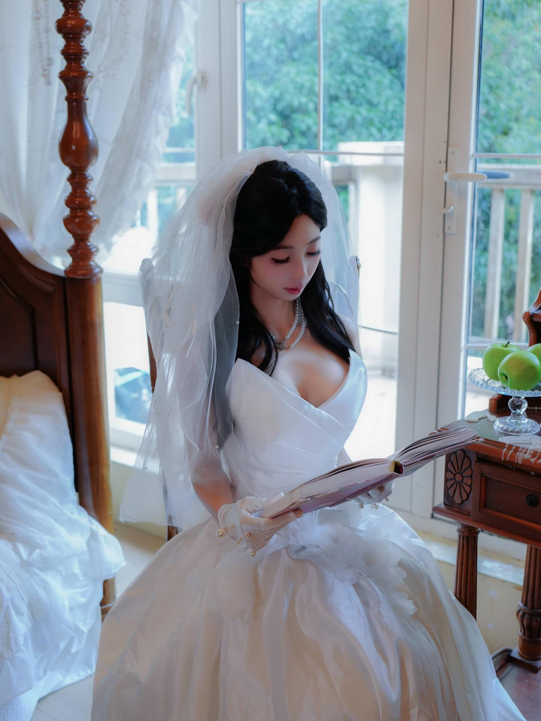 [Featured] Zhuzhu molly Alluring Private Photoshoot Benefits White Wedding Dress 79P 5