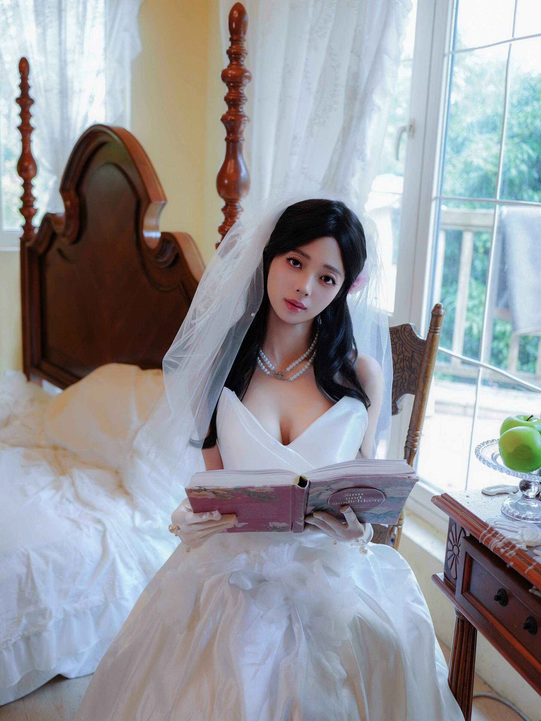 [Featured] Zhuzhu molly Alluring Private Photoshoot Benefits White Wedding Dress 79P 6