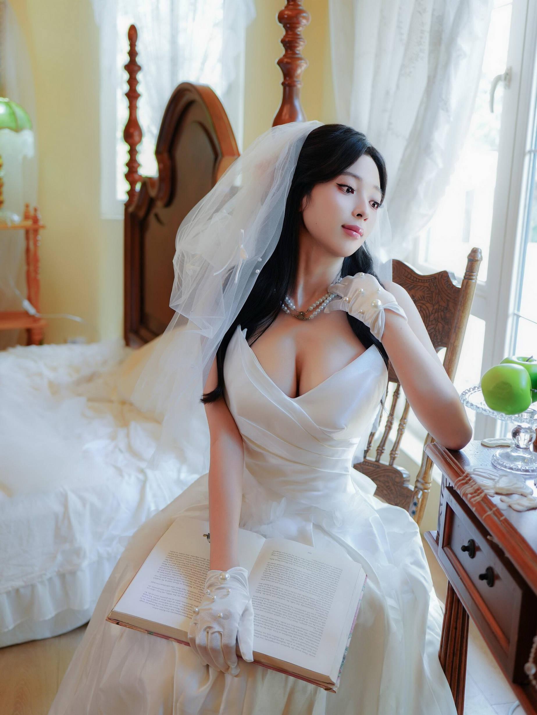 [Featured] Zhuzhu molly Alluring Private Photoshoot Benefits White Wedding Dress 79P 7