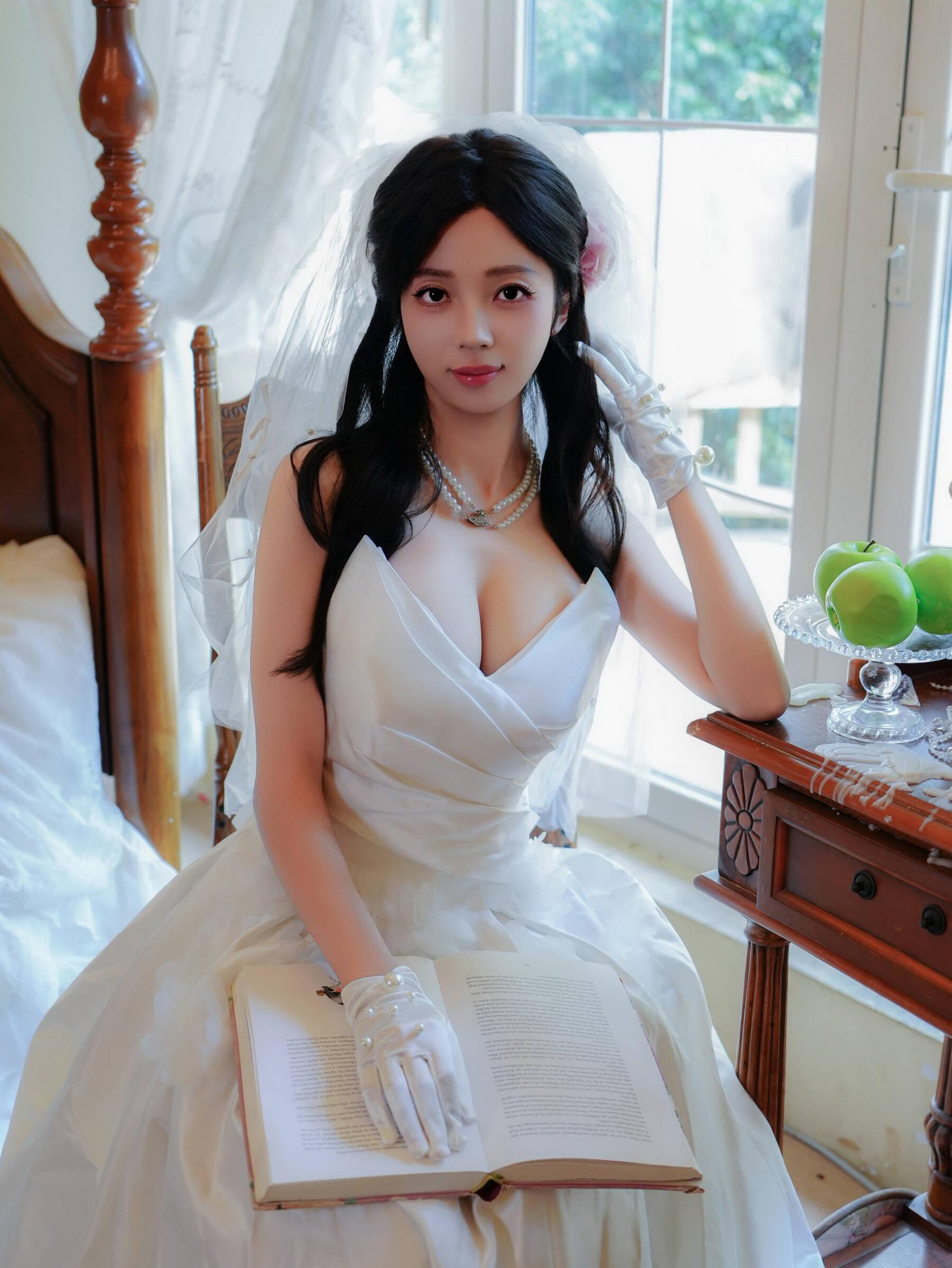 [Featured] Zhuzhu molly Alluring Private Photoshoot Benefits White Wedding Dress 79P 8