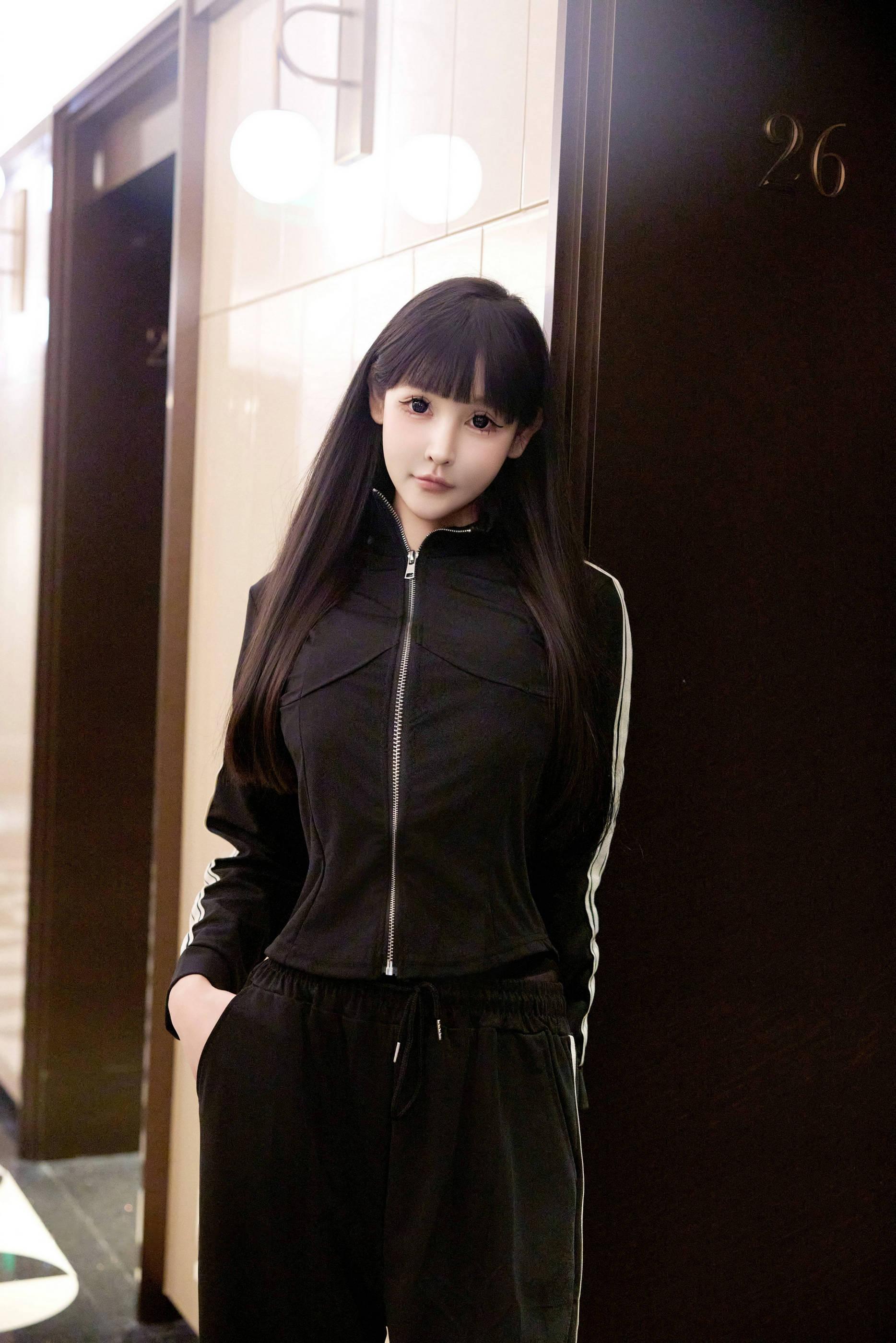 Paid Content Ji En baby Tempting Private Photoshoot Benefits Black Sexy 74P 2