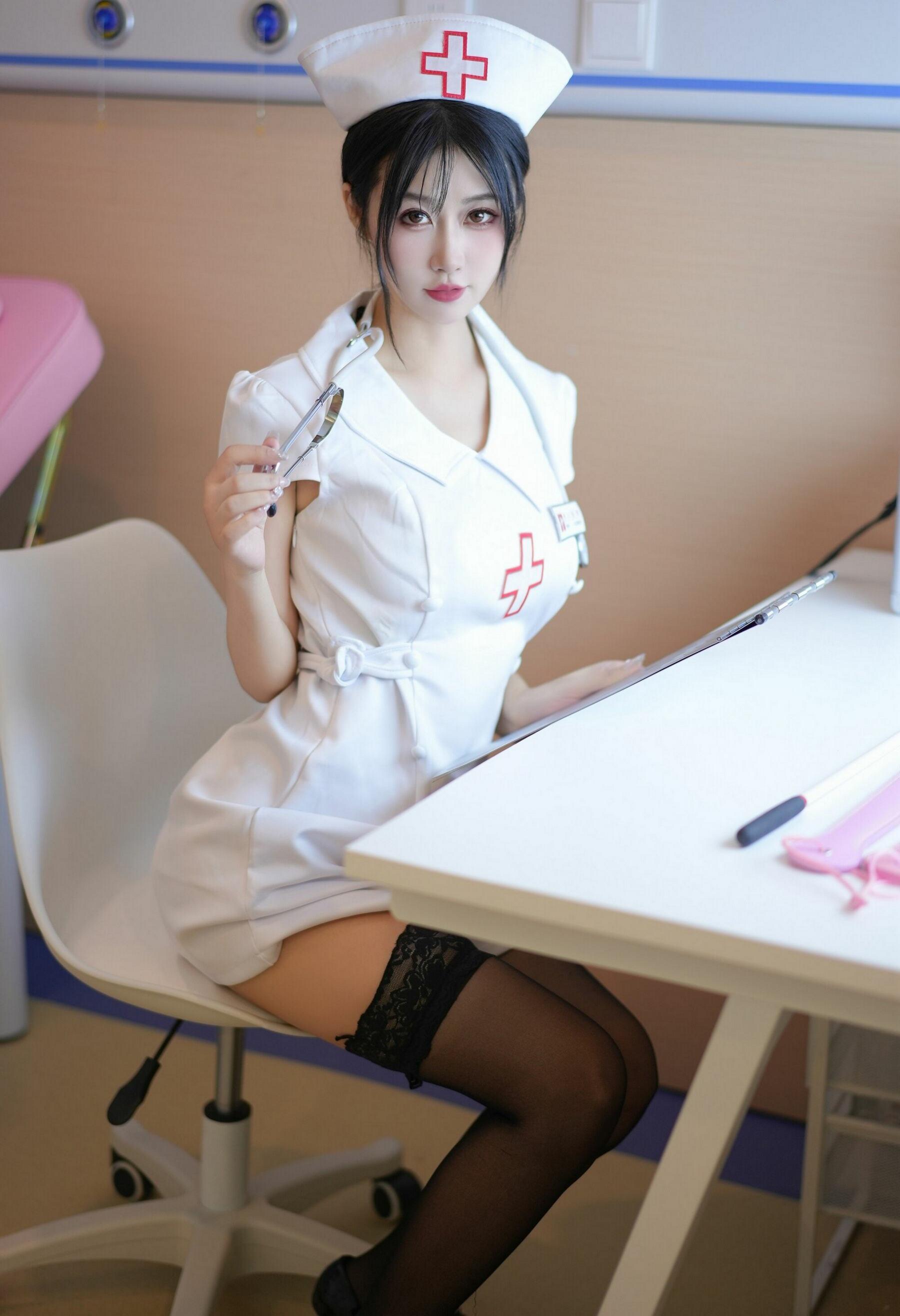 Paid Content laura Ajiao Seductive Private Shoot Benefits Black Stockings Nurse 89P 2