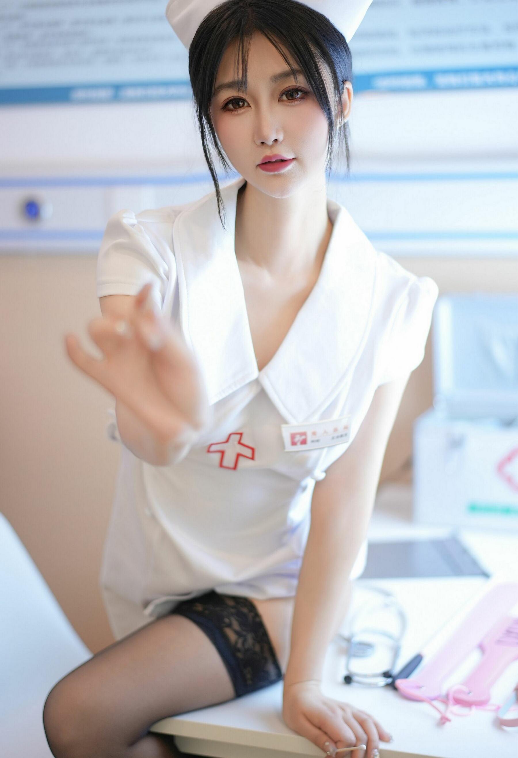 Paid Content laura Ajiao Seductive Private Shoot Benefits Black Stockings Nurse 89P 5