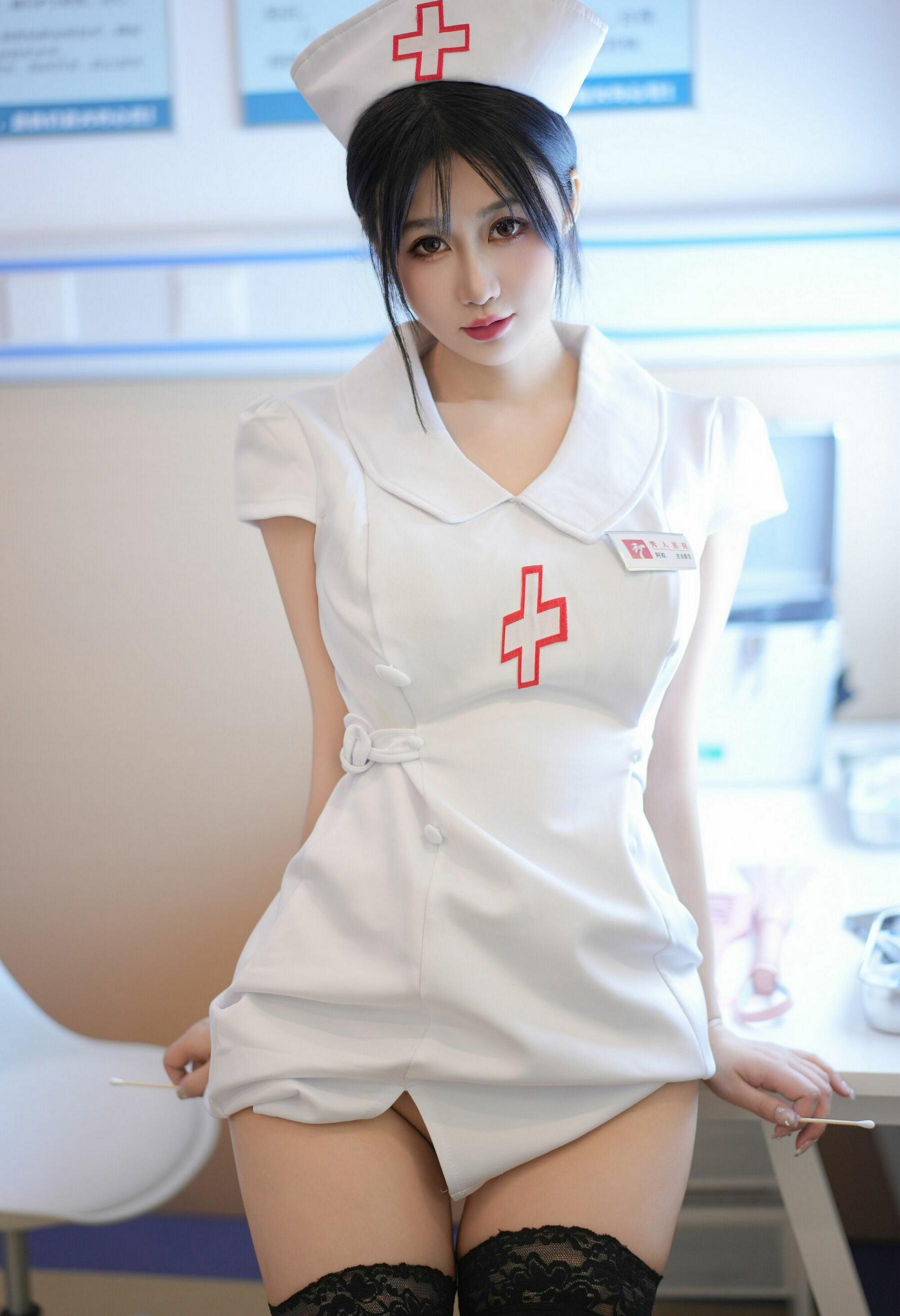 Paid Content laura Ajiao Seductive Private Shoot Benefits Black Stockings Nurse 89P 7