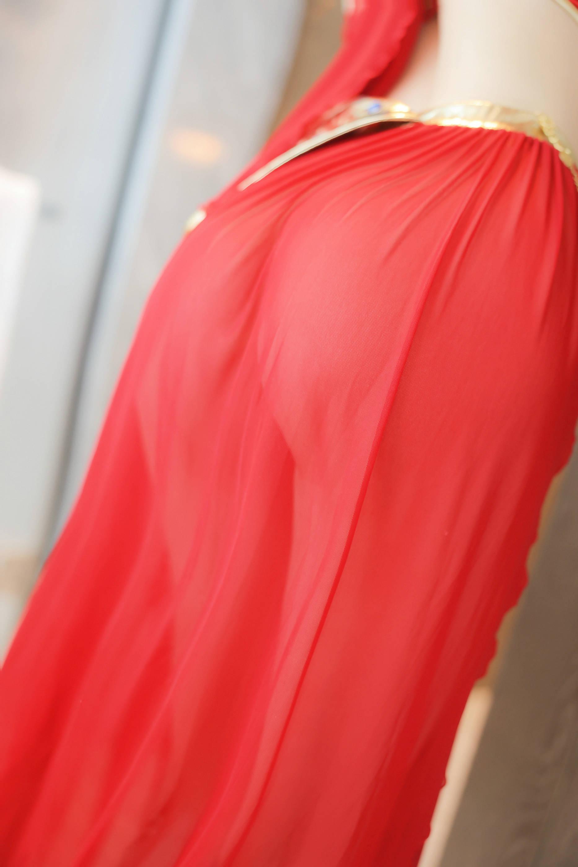 Paid Model | Elegant, Alluring Private Shoot Benefits | Red Dance Skirt 90P 6
